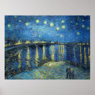 Poster Vincent Van Gogh Nuit Sur Le Rhône 1888