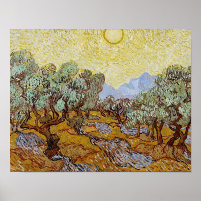 Poster Vincent van Gogh - Olive Trees (Devant)