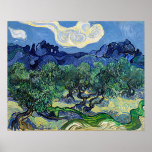 Poster Vincent van Gogh - Oliviers avec les Alpilles