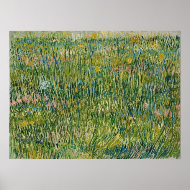 Poster Vincent van Gogh - Patch d'herbe (Devant)