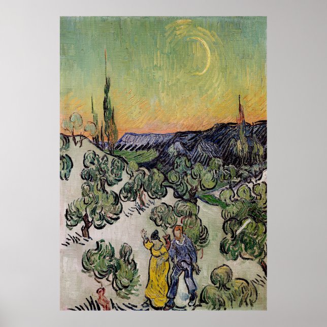 Poster Vincent van Gogh - Paysage (Devant)