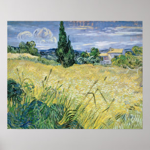 Poster Vincent van Gogh Paysage avec maïs vert, 1889