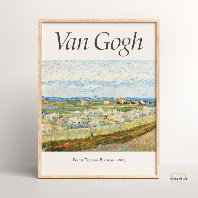 Poster Vincent van Gogh Peach Trees in Blossom Art Imprim (Créateur téléchargé)