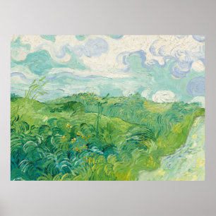 Poster Vincent Van Gogh peinture Champ de blé vert