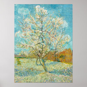 Poster Vincent van Gogh - Poche rose en fleurs