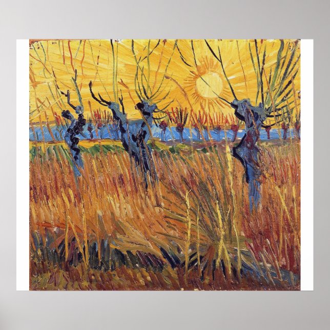 Poster Vincent Van Gogh - Pollard Willows et le réglage S (Devant)