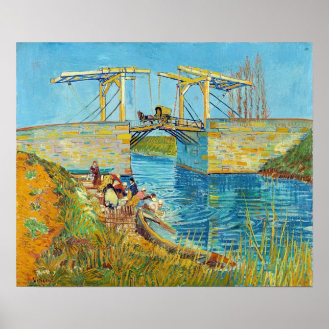 Poster Vincent van Gogh - Pont Langlois à Arles #1 (Devant)