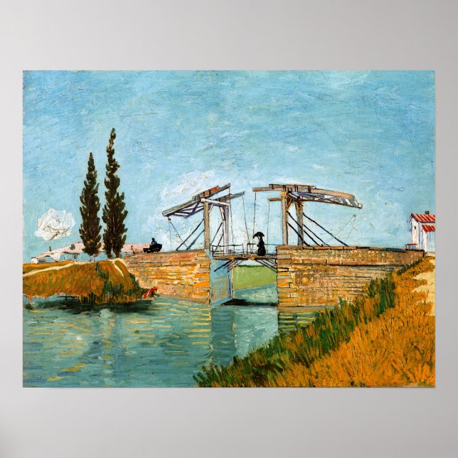 Poster Vincent van Gogh - Pont Langlois à Arles #3 (Devant)