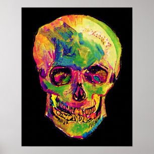 Poster Vincent Van Gogh - Pop Art Halloween Crâne
