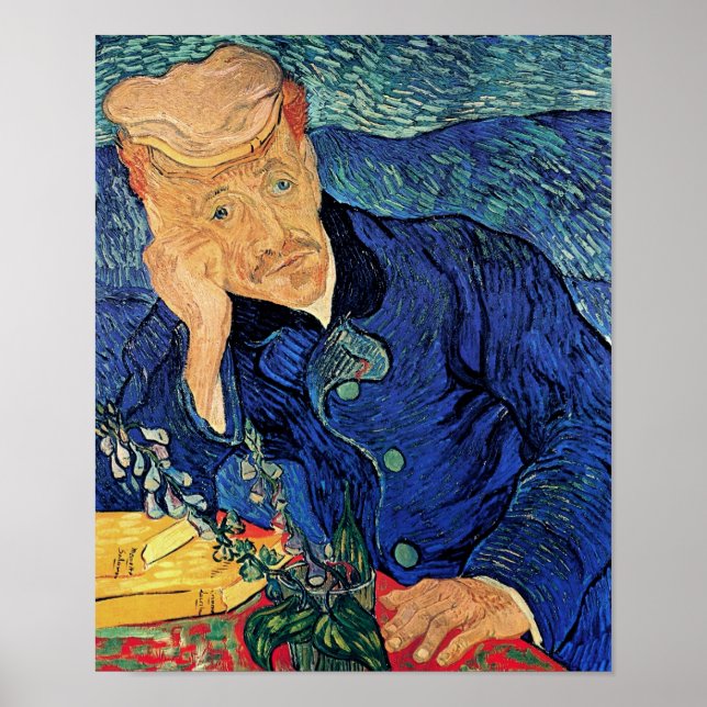 Poster Vincent Van Gogh - Portrait Du Docteur Gachet (Devant)