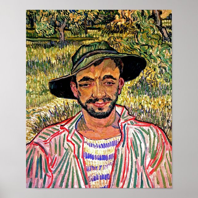 Poster Vincent Van Gogh - Portrait D'Un Jeune Paysan (Devant)