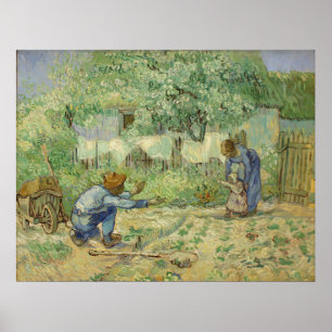 Poster Vincent van Gogh Première étape, après Millet