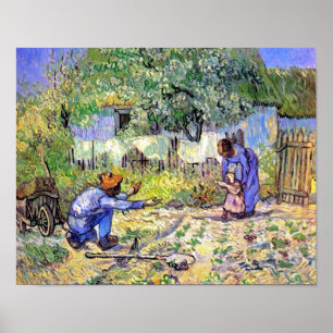 Poster Vincent Van Gogh - Premiers pas - Art Fête des pèr