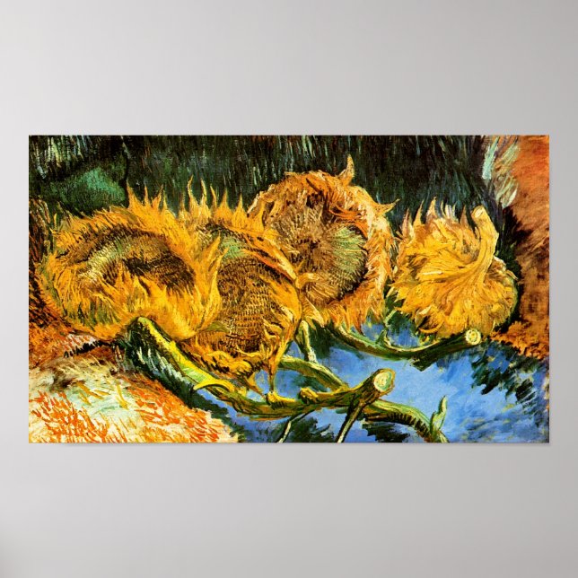 Poster Vincent Van Gogh - Quatre Tournesols Coupés Art (Devant)