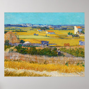 Poster Vincent van Gogh - Récolte à La Crau