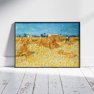 Poster Vincent Van Gogh, Récolte de maïs en Provence
