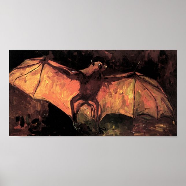 Poster Vincent Van Gogh - Renard volant - Art d'Halloween (Devant)