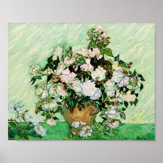 Poster Vincent Van Gogh Roses (1890) (Devant)