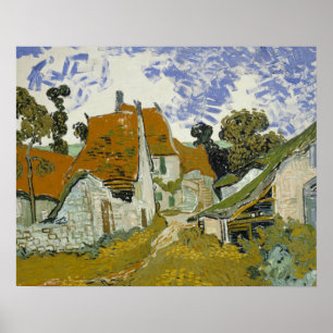 Poster Vincent van Gogh - rue dans l'Auvers-sur-Oise
