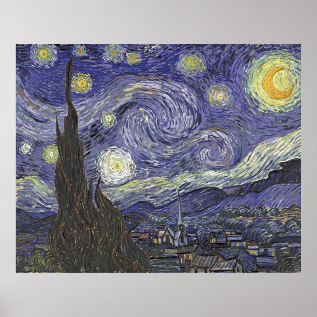 Poster Vincent van Gogh - Starry Night 2 (Devant)