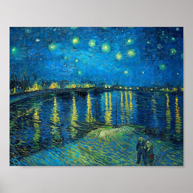 Poster Vincent Van Gogh Starry Night Over The Rhone (Devant)