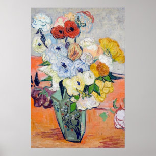 Poster Vincent Van Gogh - Still Life - Vase japonaise