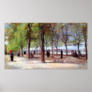 Poster Vincent Van Gogh - Terrasse au Jardin du Luxembour