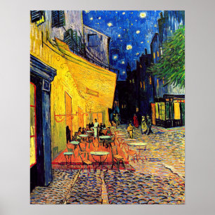 Poster Vincent van Gogh - terrasse de café aux beaux-arts