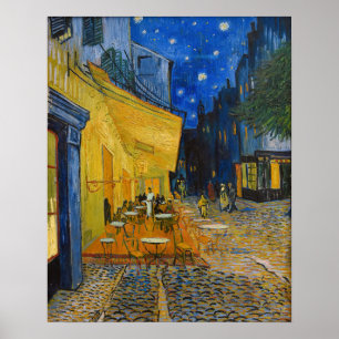 Poster Vincent van Gogh - Terrasse de café la nuit