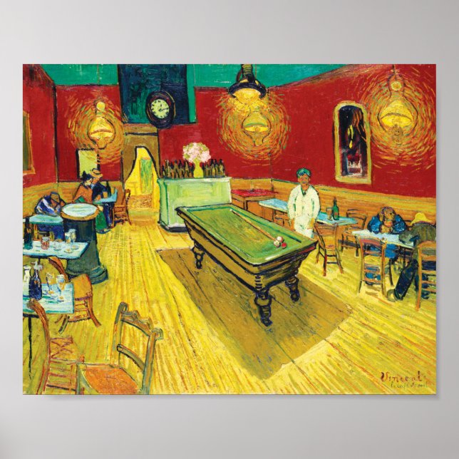 Poster Vincent Van Gogh The Night Cafe (Le café de nuit) (Devant)
