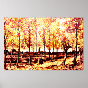 Poster Vincent Van Gogh - The poplars in Nuenen 2