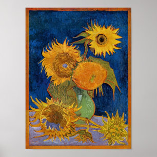 Poster Vincent Van Gogh - Tournesols, 2ème version