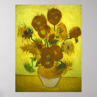 Poster Vincent van Gogh - Vase 12 Tournesols
