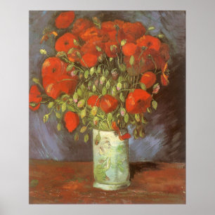Poster Vincent van Gogh Vase à vie morte avec des pavots