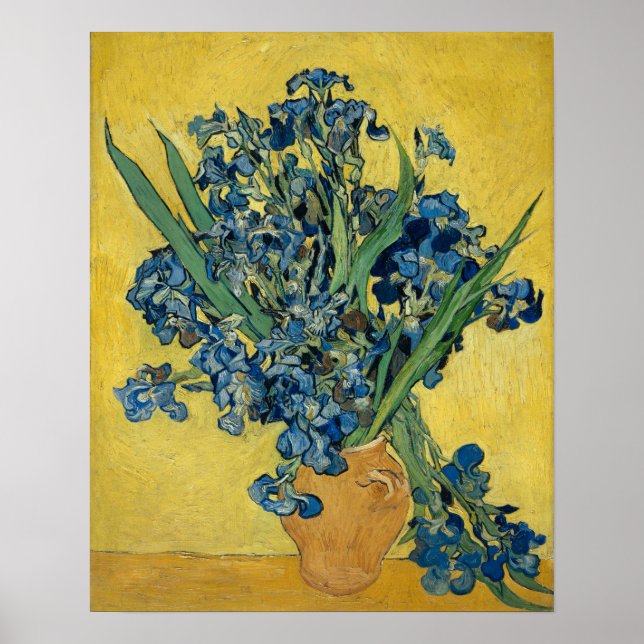 Poster Vincent van Gogh Vase avec Irises Floral GalleryHD (Devant)
