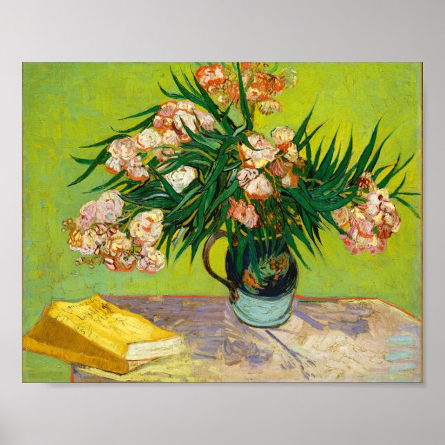 Poster Vincent Van Gogh Vase Avec Oleandres Et Livres (Devant)