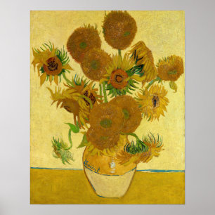 Poster Vincent van Gogh - Vase avec quinze tournesols