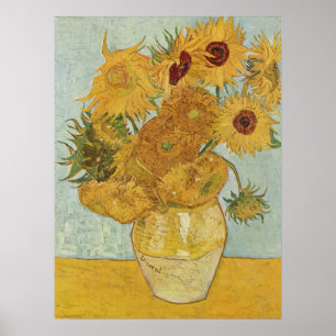 Poster Vincent van Gogh Vase de vie morte avec des tourne
