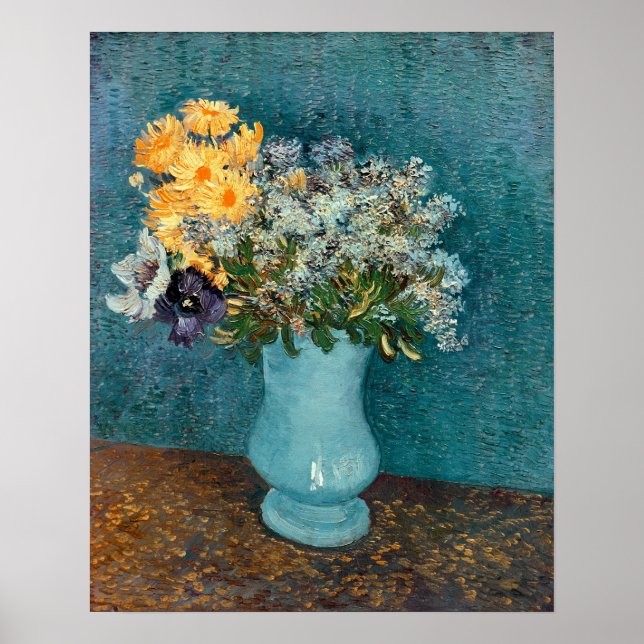 Poster Vincent van Gogh | Vase des fleurs, 1887 (Devant)