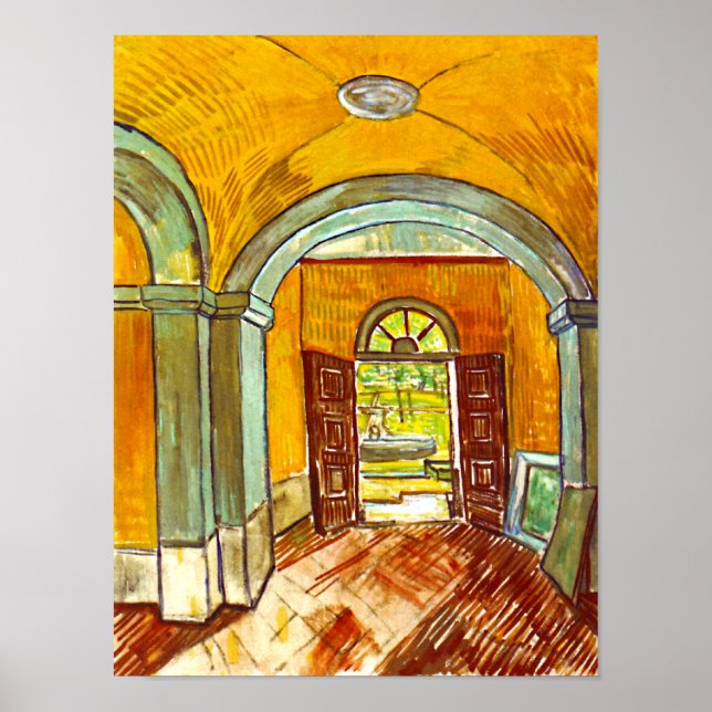 Poster Vincent Van Gogh - Vestibule De L'Asile (Devant)