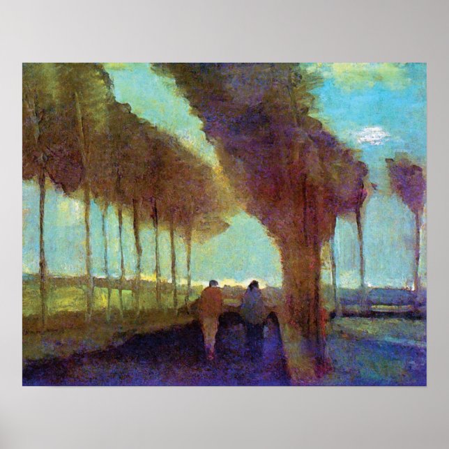 Poster Vincent Van Gogh - Voie De Pays Avec Deux Chiffres (Devant)