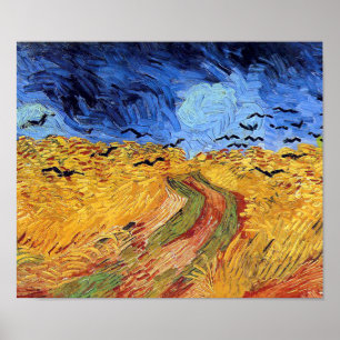 Poster Vincent Van Gogh - Wheat Field with Black Crows