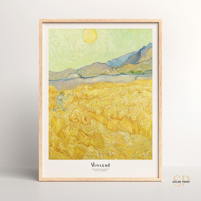 Poster Vincent van Gogh Wheatfield avec l'art en papier (Créateur téléchargé)
