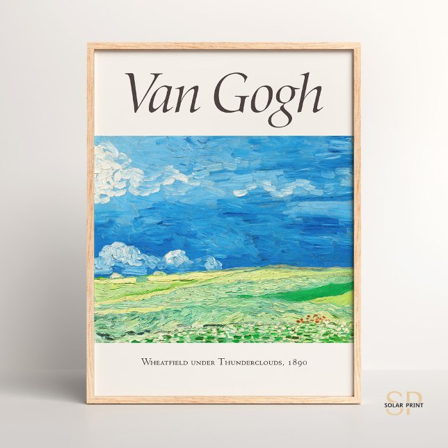 Poster Vincent van Gogh Wheatfields Sous Thundercloud (Créateur téléchargé)