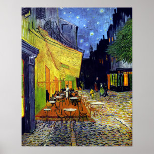 Poster Vincent Willem van Gogh - Café Terrasse en soirée