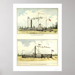 Poster Vindicateur Ironclad par D.M.N. Stouffer en 1864