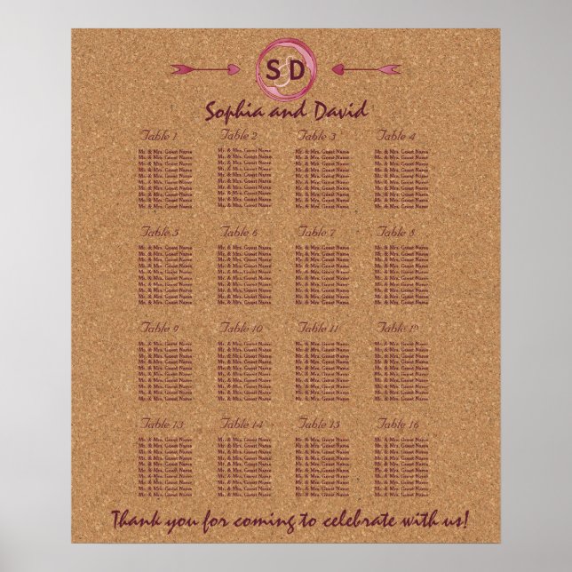 Poster Vineyard Cork Stains Red Wine Seine Chart (Devant)