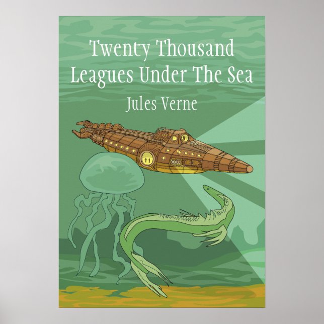 Poster Vingt Mille Lilles Sous La Mer - Jules Verne (Devant)