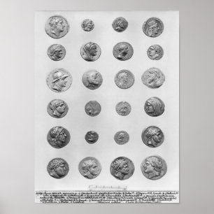 Poster Vingt-quatre pièces de monnaie