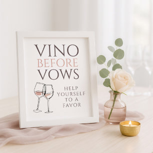 Poster Vino avant Vœux Dessin Favori Signe Enterrement de